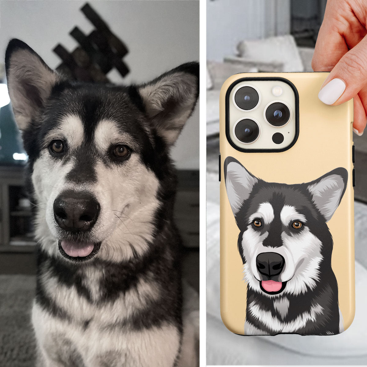 Custom Dog Portrait Phone Case CTNP0003