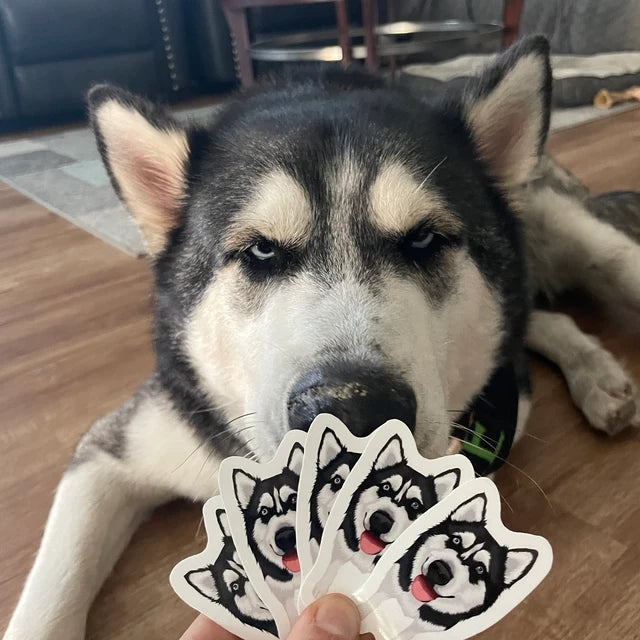Personalized Dog Face Stickers CTNS0001