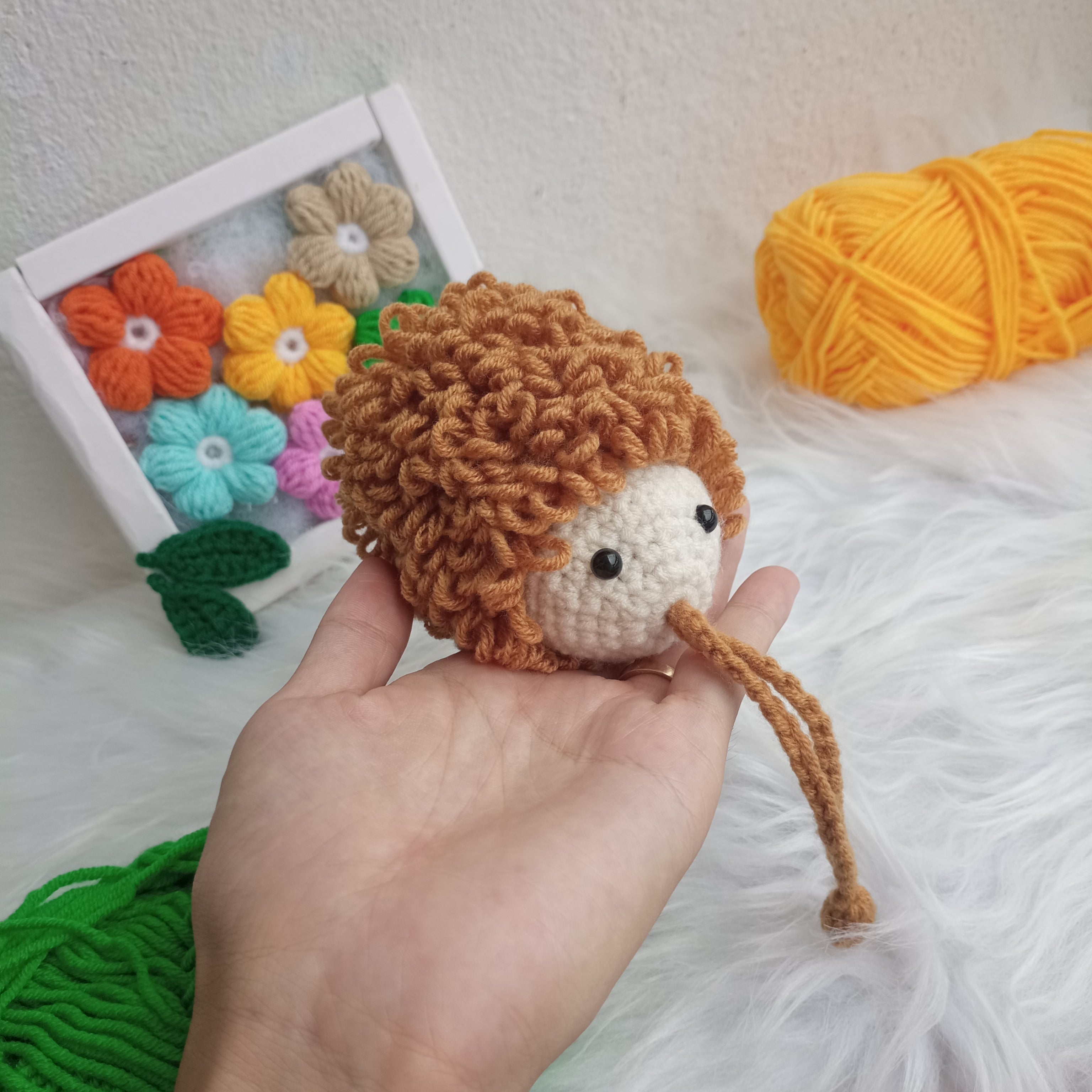 Cute Hedgehog Key Cover, Handmade Key Cover