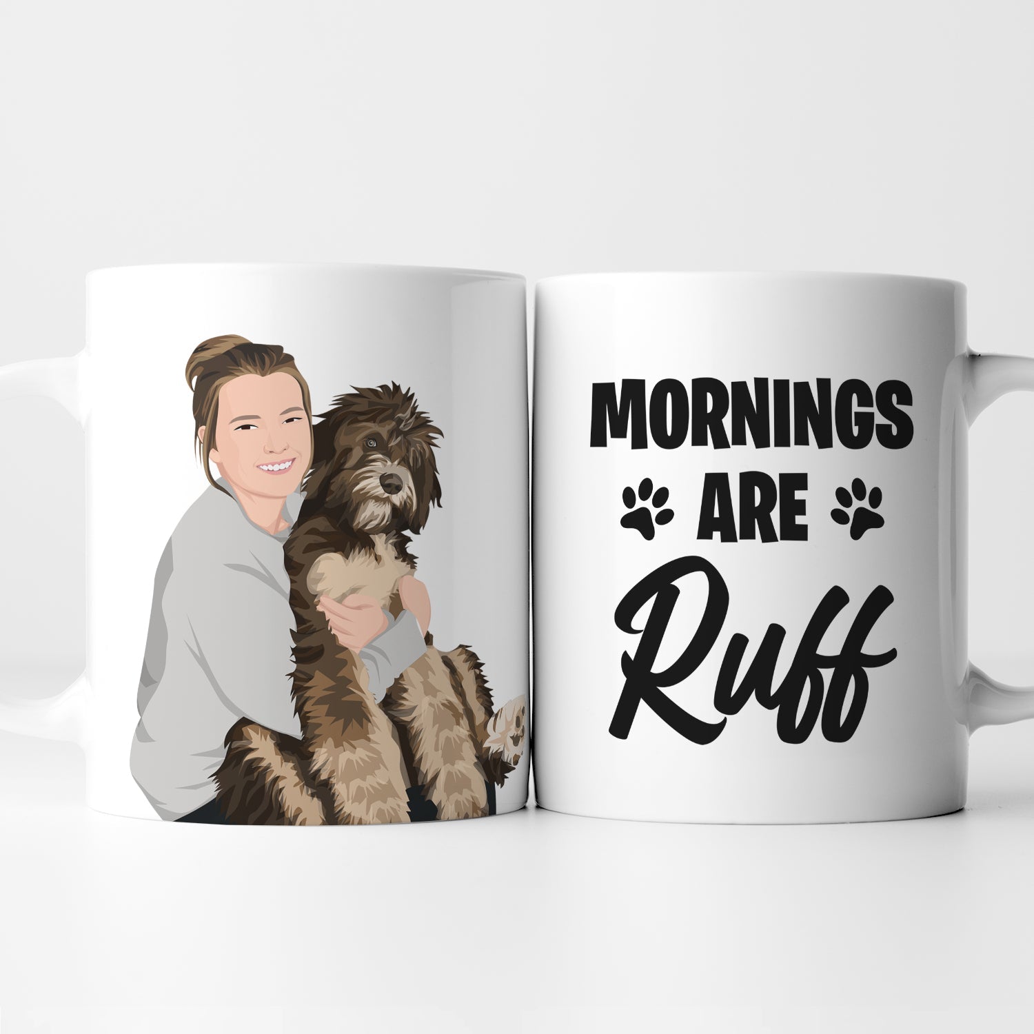 Mornings Are Ruff Mug Personalized