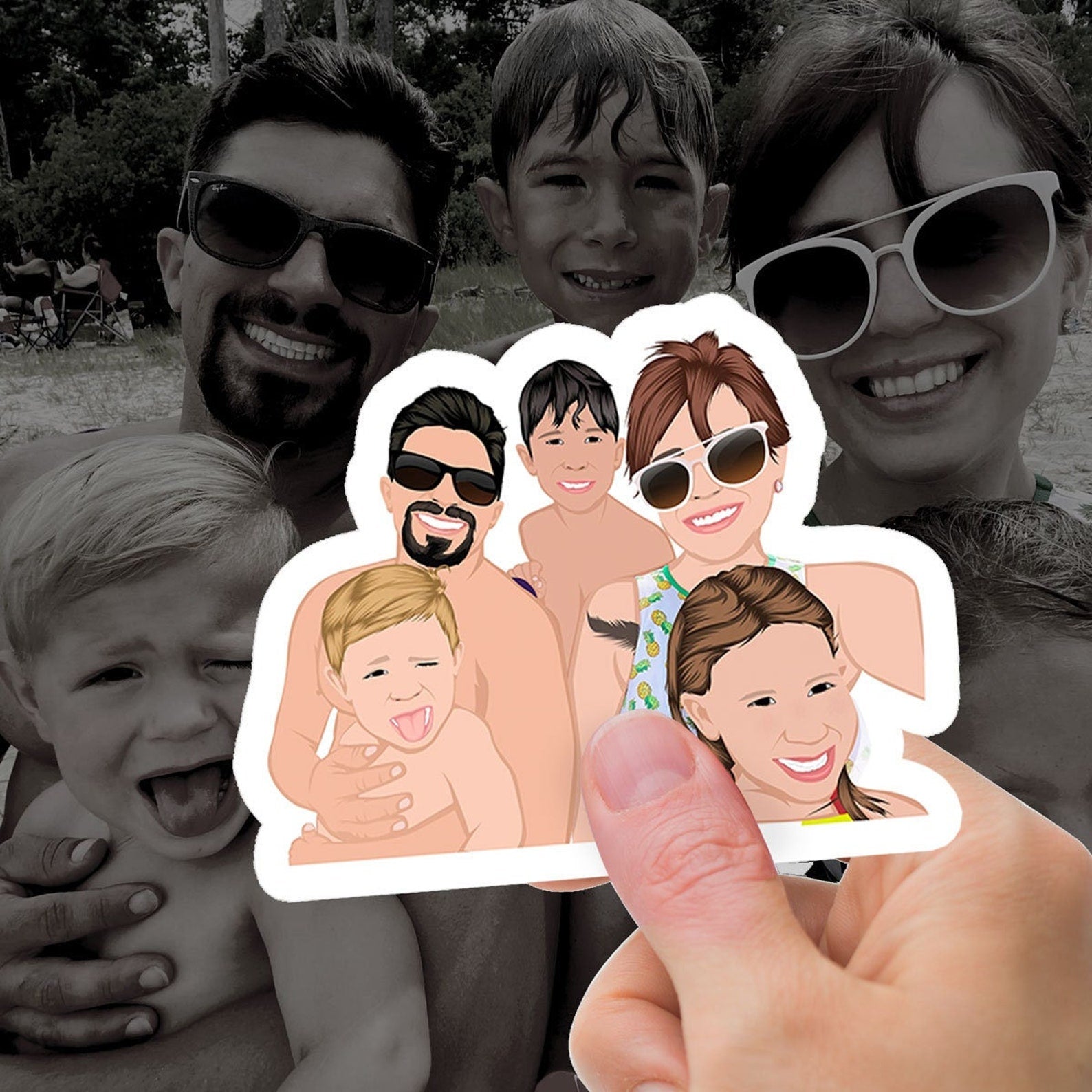 Custom Family Photo Stickers