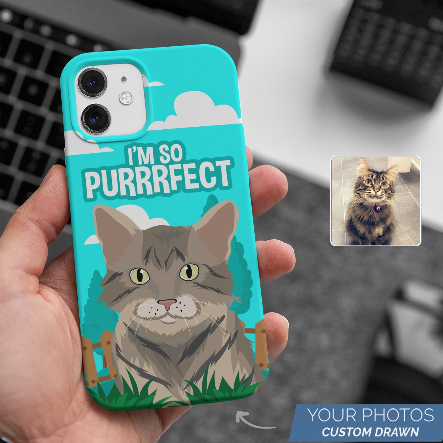Purrfect Phone case Personalized CTNP0015