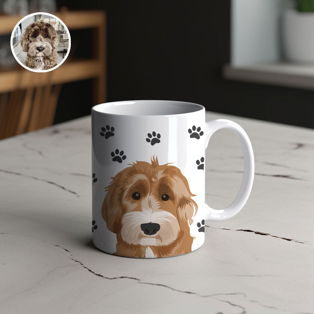 Personalized Pet & Paw Pattern Mug