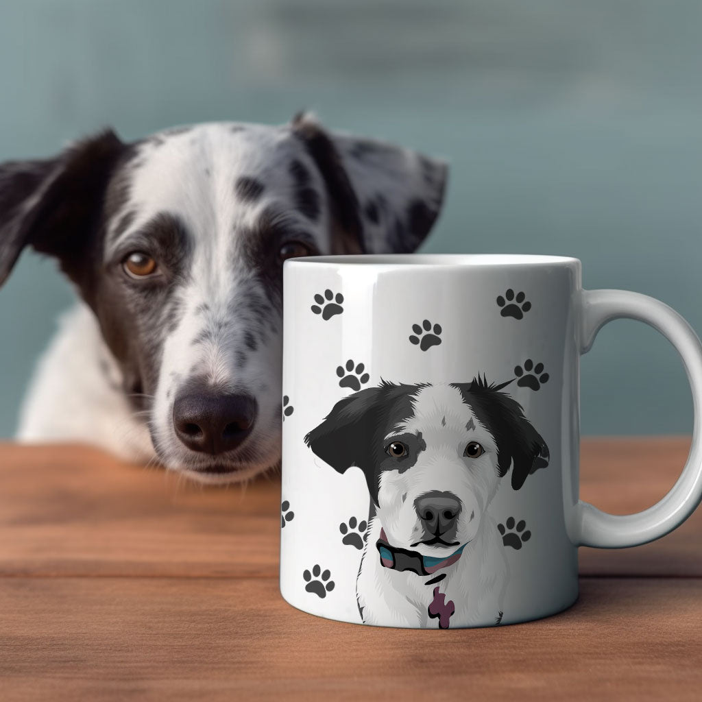 Personalized Pet & Paw Pattern Mug