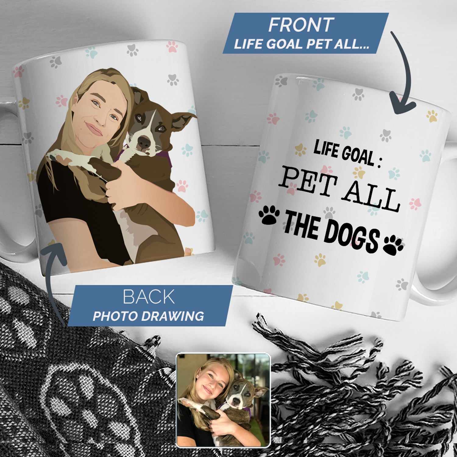 Life Goal: Pet All the Dogs Mug Personalized